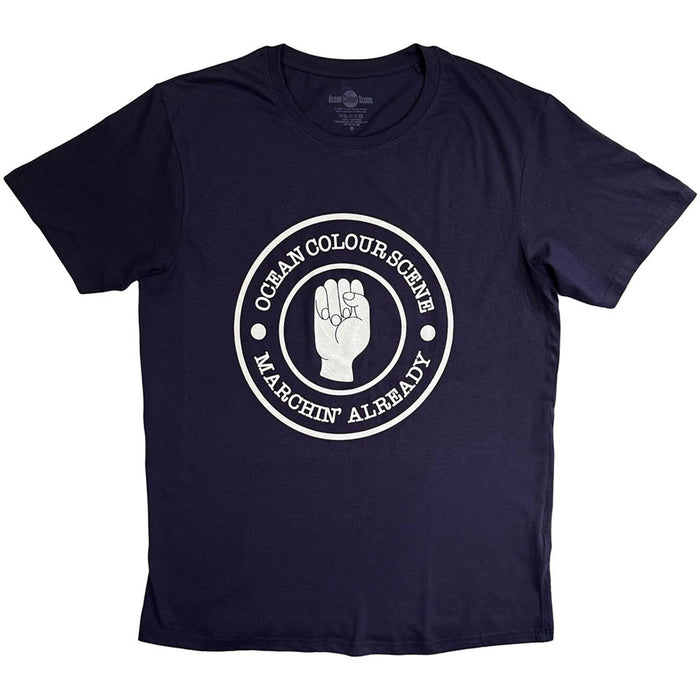 Ocean Colour Scene Marchin' Fist Navy Large T-Shirt