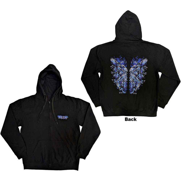 Bring Me The Horizon Blue Crow Wings X-Large Zipped Hoodie