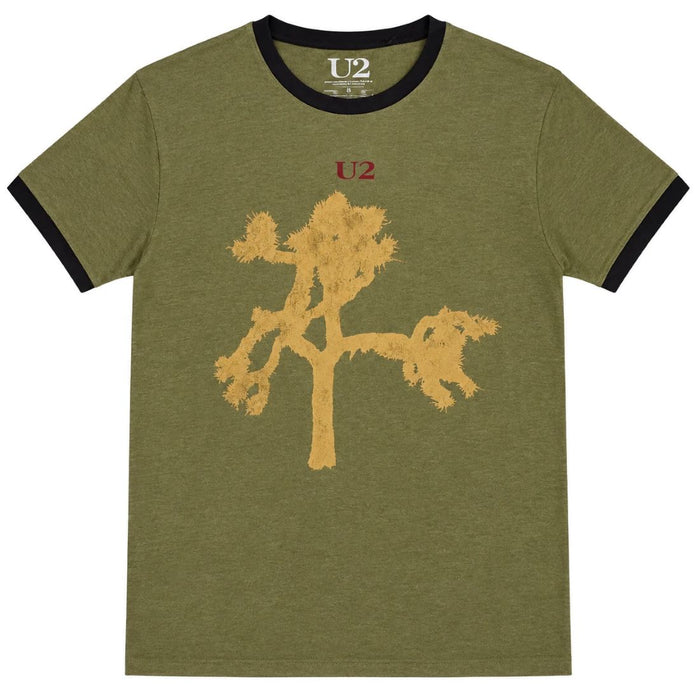 U2 The Joshua Tree Ringer Green Medium T-Shirt