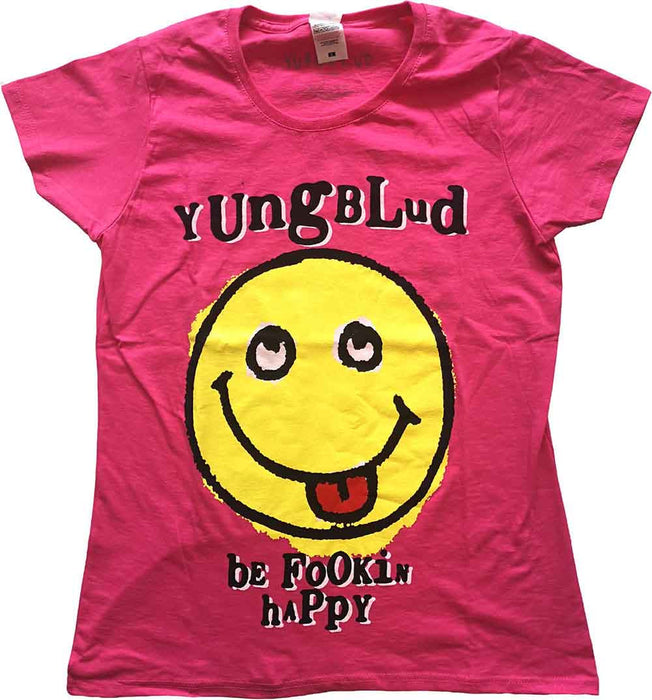Yungblud Raver Smile Pink Ladies Small T-Shirt