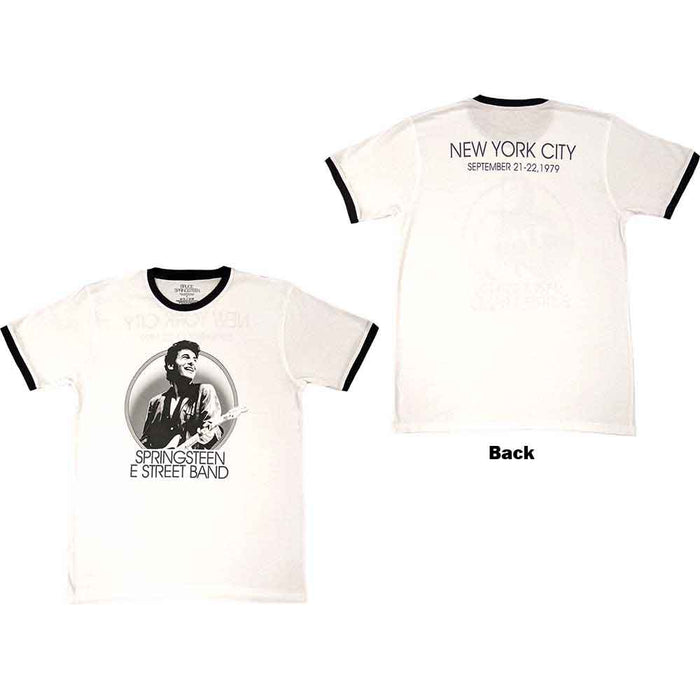 Bruce Springsteen NYC Ringer White X-Large T-Shirt