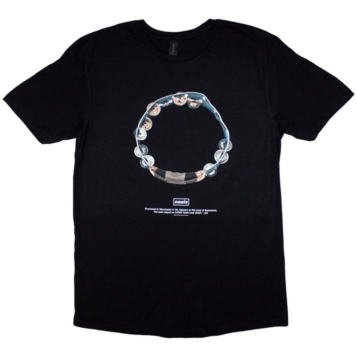 Oasis Definitely Maybe Tambourine Black Large T-Shirt