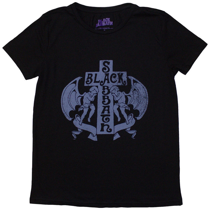 Black Sabbath Angels Black Ladies Large T-Shirt