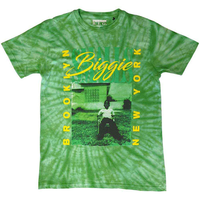 Biggie Smalls 90's New York City Wash Green Large T-Shirt