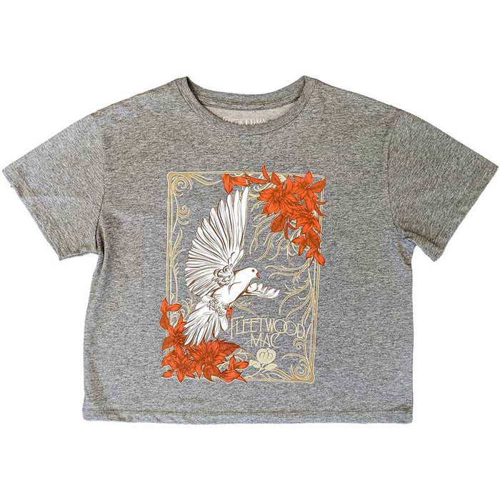 Fleetwood Mac Dove Cropped Grey Ladies Small T-Shirt