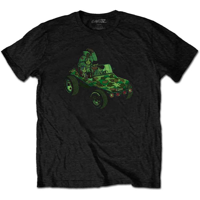 Gorillaz Group Green Geep Black X-Large T-Shirt