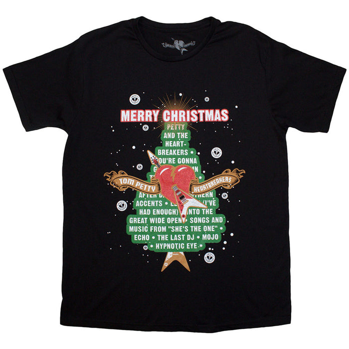 Tom Petty & The Heartbreakers Merry Christmas Black XX-Large T-Shirt