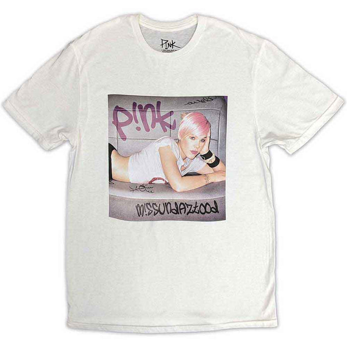 P!nk Missundaztood White XL Unisex T-Shirt