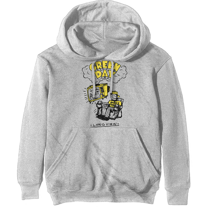 Green Day Longview Doodle Grey Small Unisex Hoodie