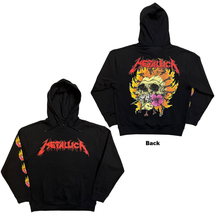 Metallica Flower Skull Black Medium Hoodie