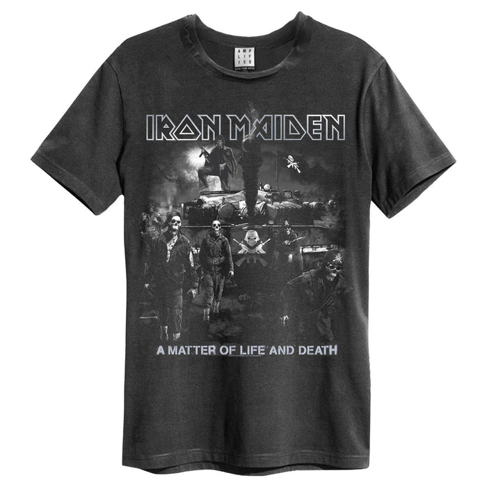 Iron Maiden Life Or Death Amplified Vintage Charcoal XX-Large Unisex T-Shirt