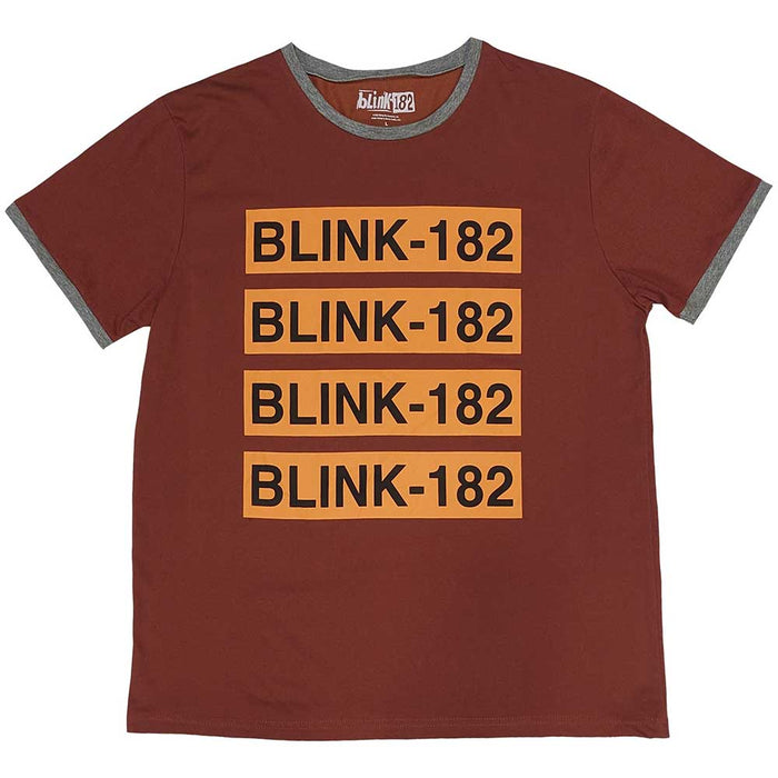 Blink-182 Ringer Logo Repeat Red XX-Large T-Shirt