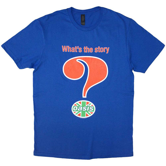Oasis Question Mark Blue Large T-Shirt