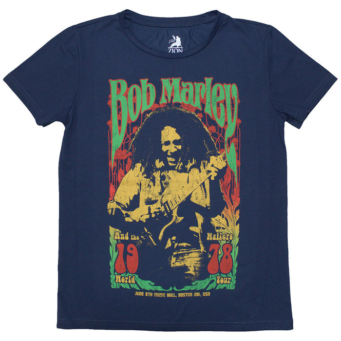 Bob Marley 1978 Denim Blue Ladies Large T-Shirt