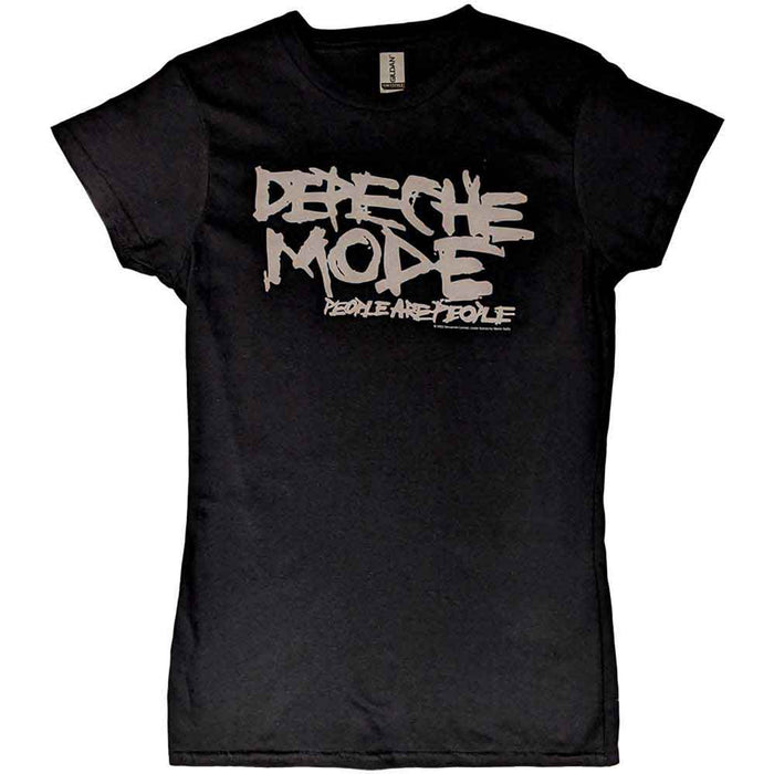 Depeche Mode People Are People Black Large Ladies T-Shirt