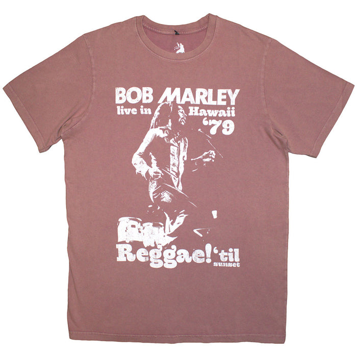 Bob Marley Stone Wash Hawaii Kashmir Red Large T-Shirt