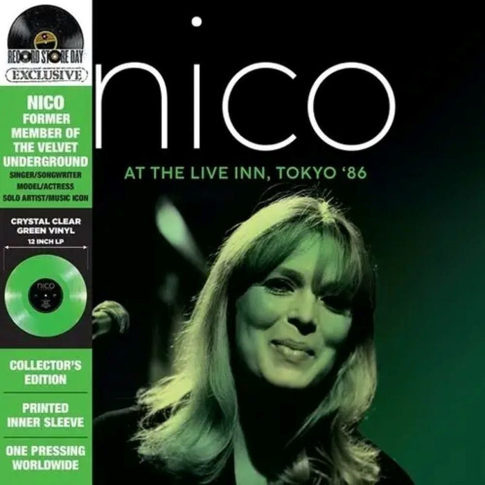 Nico At the Live Inn, Tokyo '86 Vinyl LP Crystal Clear Green Colour RSD 2024