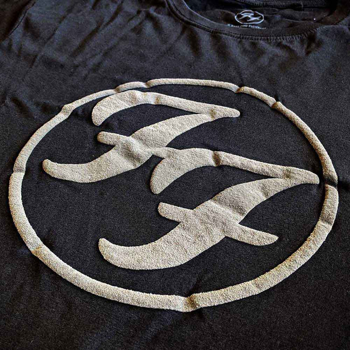 Foo Fighters FF Logo Hi-Build Black Large Unisex T-Shirt