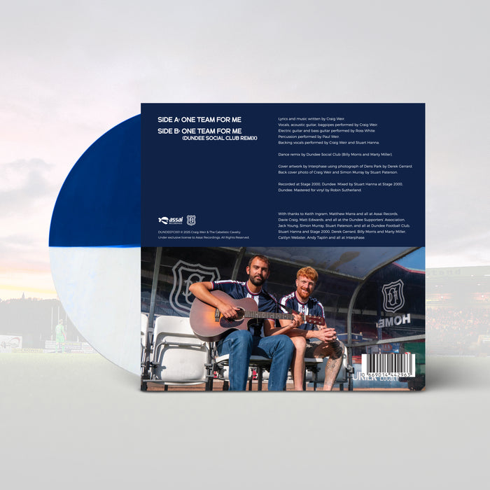 Craig Weir & The Cabalistic Cavalry One Team For Me 7" Vinyl Single Blue & White Colour 2025