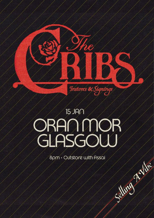 The Cribs Selling A Vibe Oran Mor Glasgow Ticket Bundle Thursday 15th January 2026