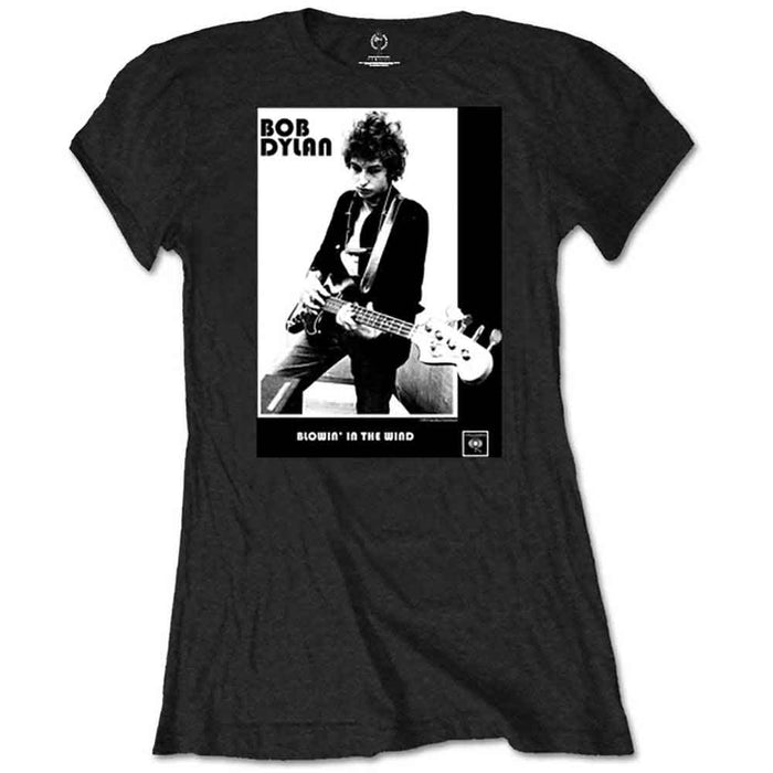 Bob Dylan Blowing in the Wind Charcoal Grey Ladies X-Large T-Shirt