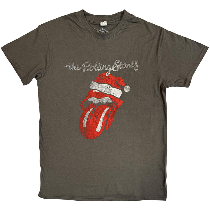 The Rolling Stones Santa Lick Charcoal Grey Small T-Shirt