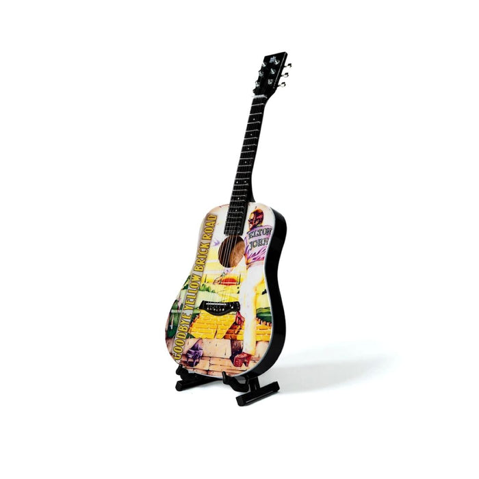 Elton John Goodbye Yellow Brick Road Mini Guitar Replica