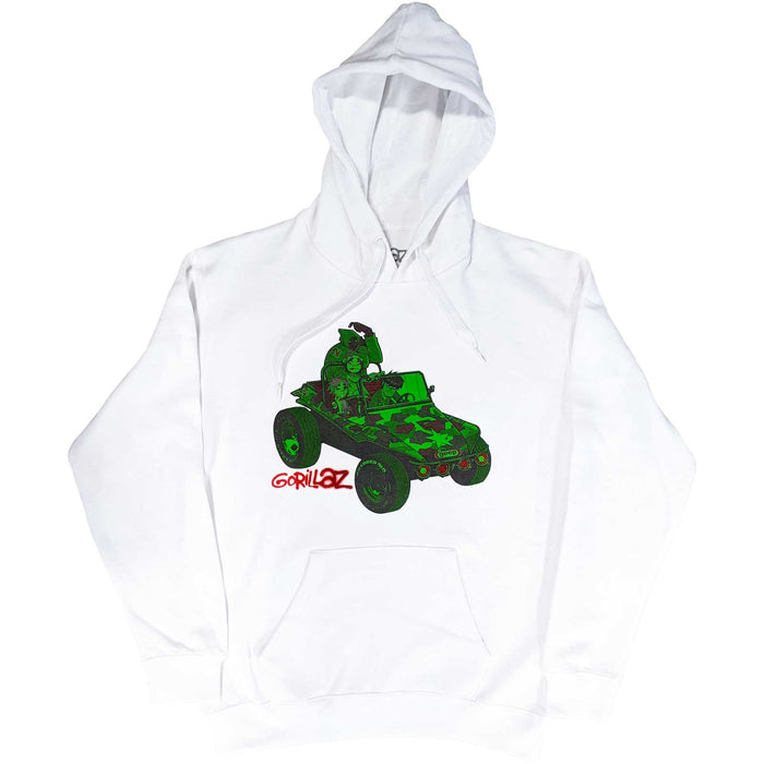 Gorillaz Green Car White XXL Unisex Hoodie