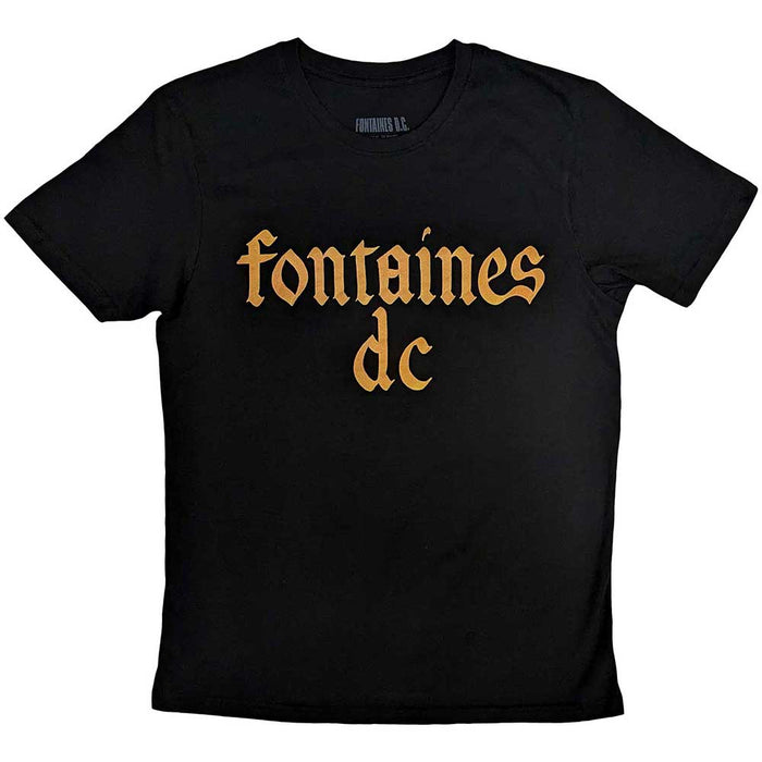 Fontaines DC Gothic Logo Black Medium Unisex T-Shirt