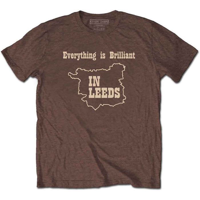 Kaiser Chiefs Everything Is Brilliant Brown Small T-Shirt