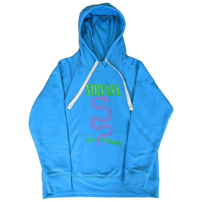 Nirvana Serve The Servants Neon Blue Small Hoodie