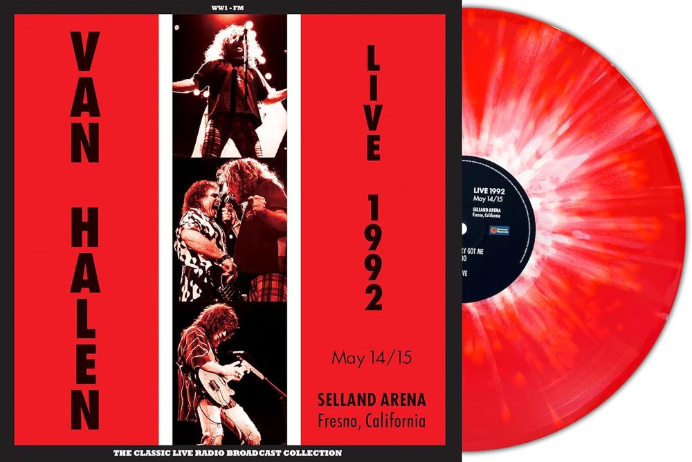 Van Halen Live At Selland Arena Fresno 1992 Vinyl LP Red & White Splatter Colour 1992