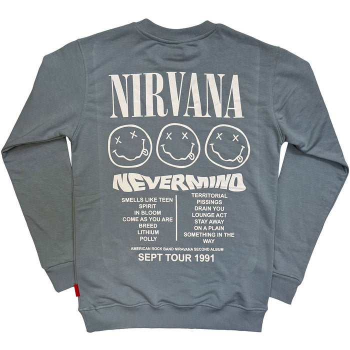 Nirvana Nevermind Tour 1991 Blue X-Large Sweatshirt