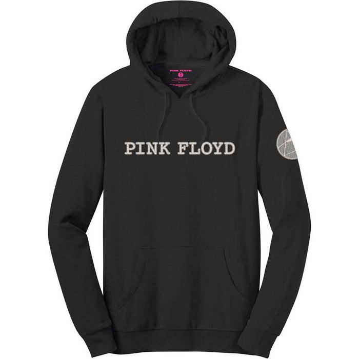 Pink Floyd Logo & Prism Applique Black Large Hoodie