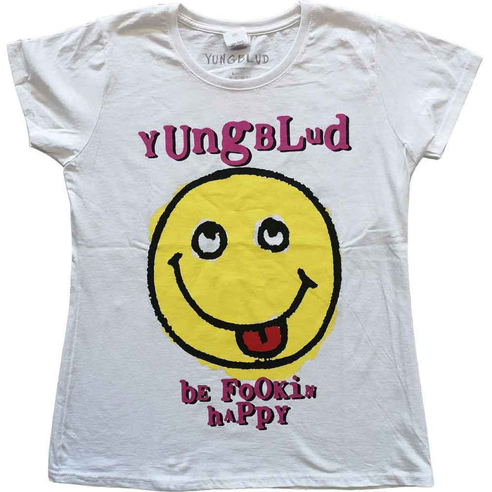 Yungblud Raver Smile White Ladies X-Small T-Shirt