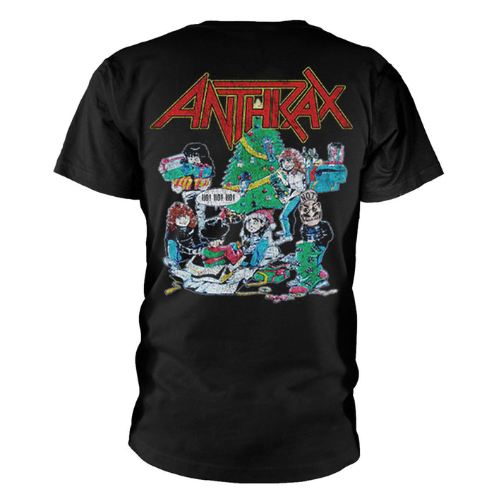Anthrax Vintage Christmas Black X-Large T-Shirt