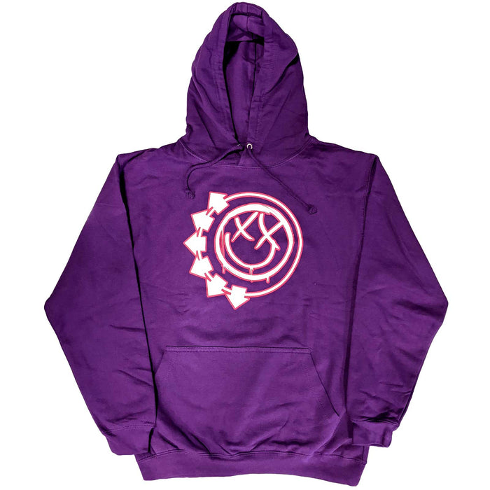 Blink 182 Six Arrow Smile Purple X-Large Unisex Hoodie