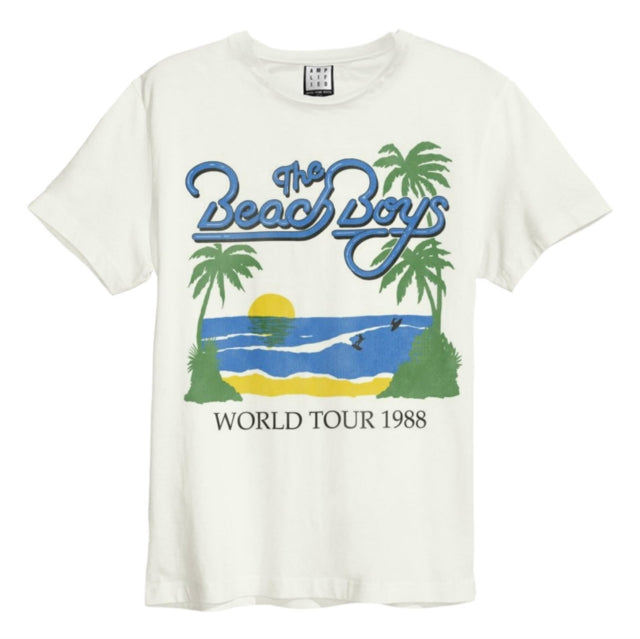 Beach Boys 1988 Tour Amplified White Large Unisex T-Shirt