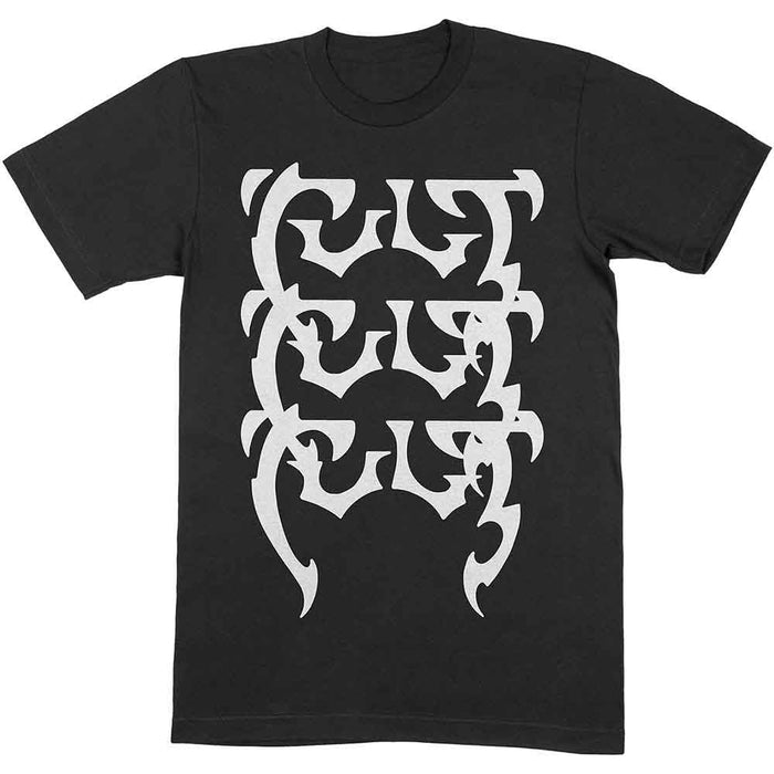 The Cult Repeating Logo Black Large Unisex T-Shirt