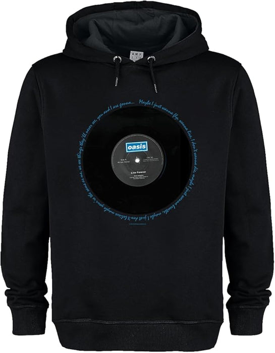 Oasis Live Forever Lyrics Black XX-Large Hoodie
