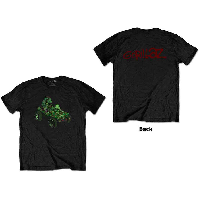 Gorillaz Group Green Geep Black XX-Large T-Shirt