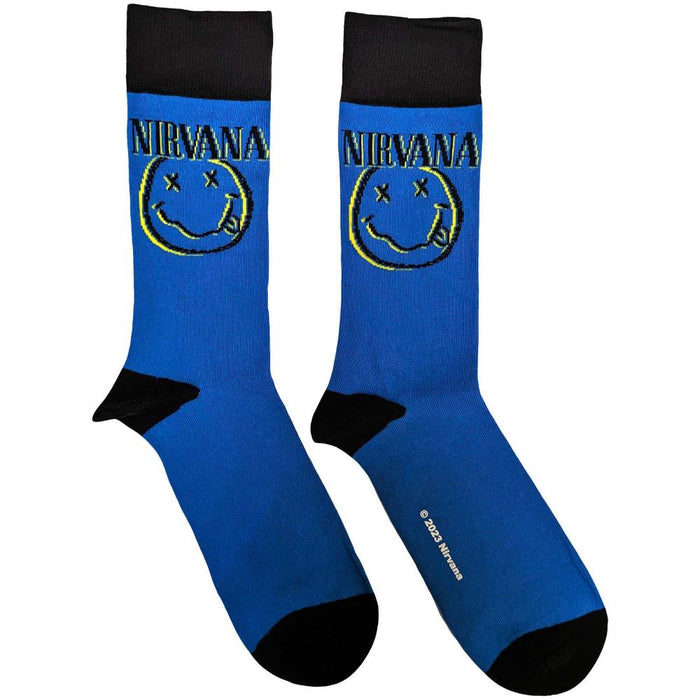 Nirvana Unisex Ankle Socks: Inverse Happy Face (Uk Size 7 - 11)