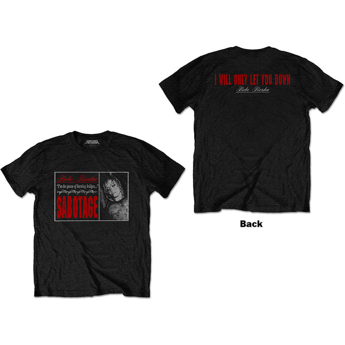 Bebe Rexha Sabotage Let You Down Black Small T-Shirt