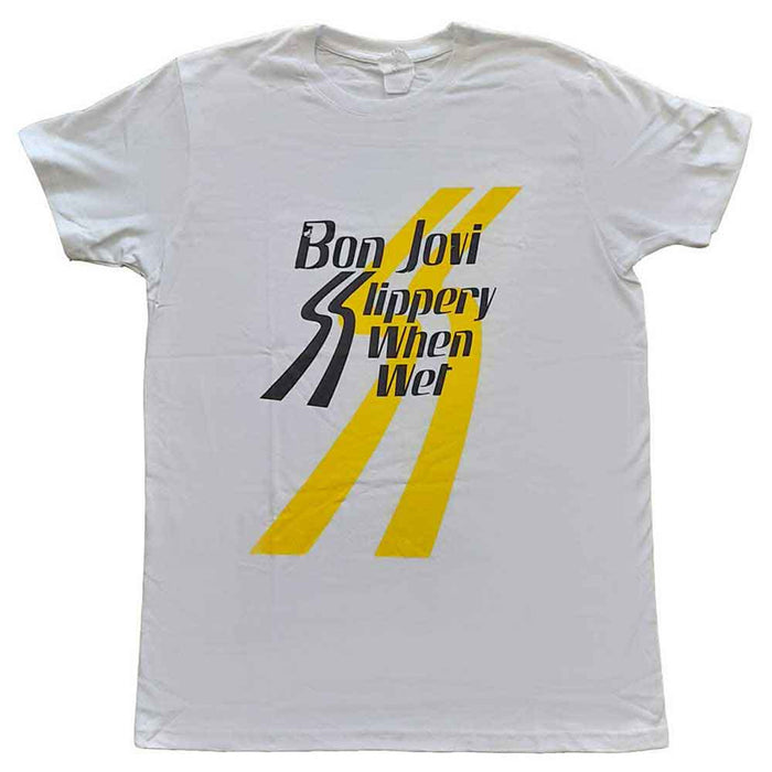 Bon Jovi Slippery When Wet White XL T-Shirt