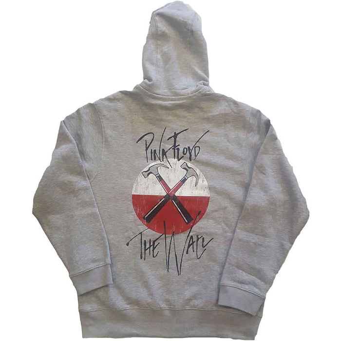 Pink Floyd The Wall Faded Hammers Logo Grey Medium Hoodie