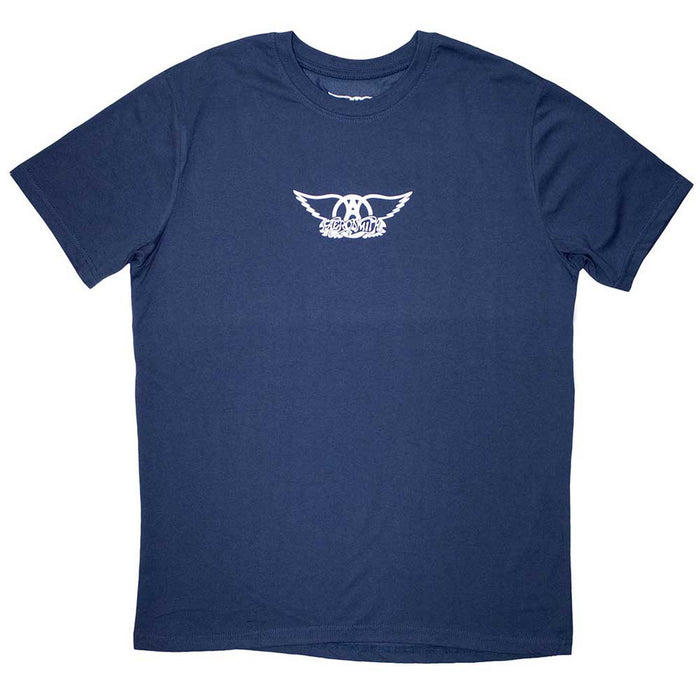 Aerosmith Mini Wings Logo Denim Blue X-Large T-Shirt