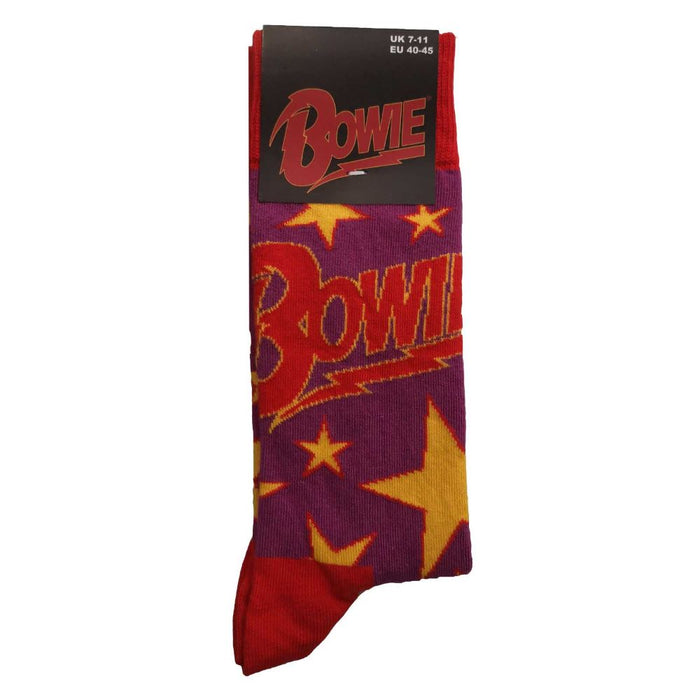David Bowie Unisex Ankle Socks: Stars Infill (Uk Size 7 - 11)