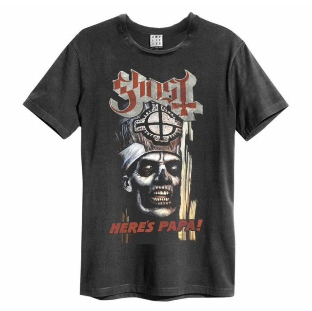 Ghost Here's Papa Charcoal Grey Medium T-Shirt