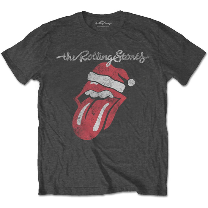 The Rolling Stones Santa Lick Charcoal Grey Medium T-Shirt