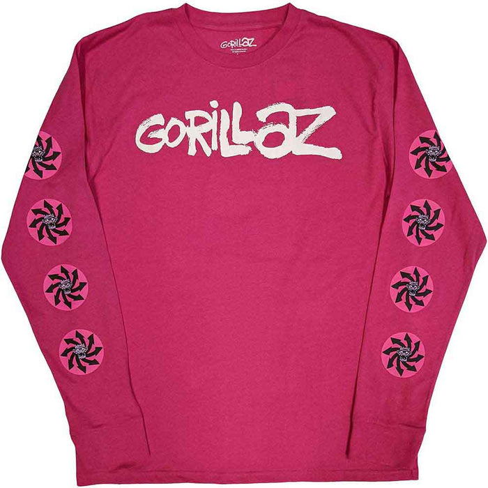 Gorillaz Repeat Pazuzu Pink XX-Large Long Sleeve T-Shirt